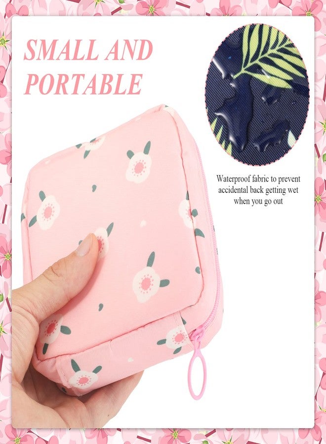 Bulyoou 4 Pieces Period Bag Sanitary Napkin Storage Bag Pad Pouch Portable Feminine Product Travel School Organizer First Period Gifts for Teen Girls - Image 4